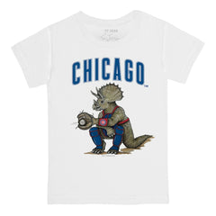 Chicago Cubs Tiny Turnip Youth Triceratops T-Shirt White