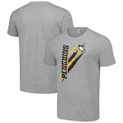 Pittsburgh Penguins Starter Color Scratch T-Shirt Heather Gray