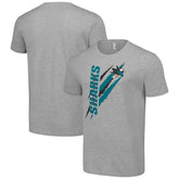 San Jose Sharks Starter Color Scratch T-Shirt Heather Gray