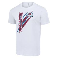 Colorado Avalanche Starter Color Scratch T-Shirt White