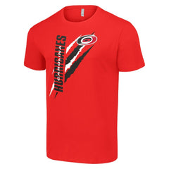 Carolina Hurricanes Starter Color Scratch T-Shirt Red