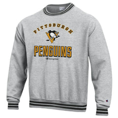 Pittsburgh Penguins Champion Reverse Weave Yarn Dye Pullover Sweatshirt Heather Gray