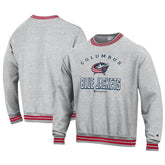 Columbus Blue Jackets Champion Reverse Weave Yarn Dye Pullover Sweatshirt Heather Gray