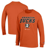 Anaheim Ducks Champion Long-Sleeve Jersey T-Shirt Orange