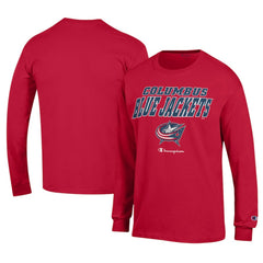 Columbus Blue Jackets Champion Long-Sleeve Jersey T-Shirt Red