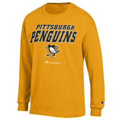 Pittsburgh Penguins Champion Long-Sleeve Jersey T-Shirt Gold