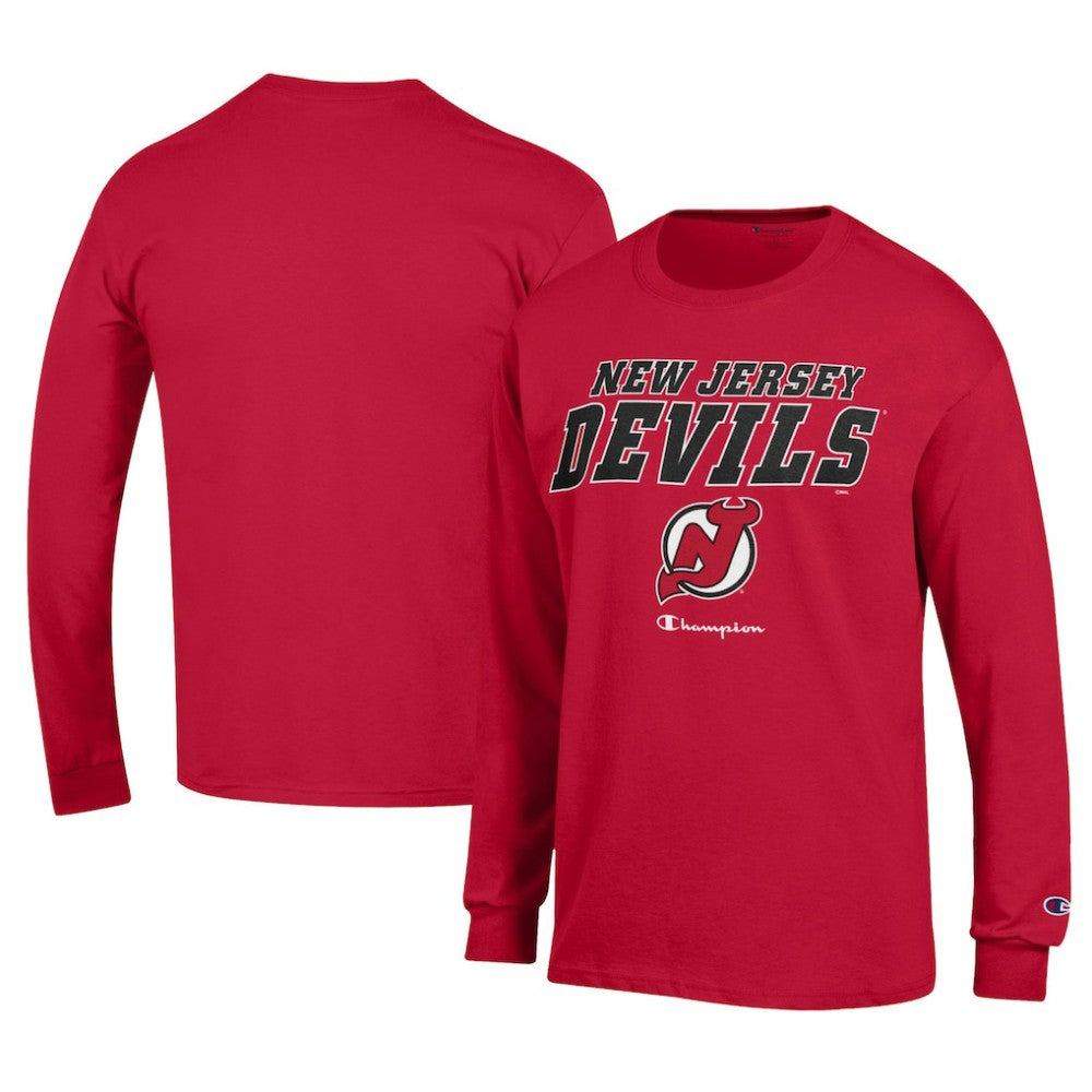 New Jersey Devils Champion Long-Sleeve Jersey T-Shirt Red