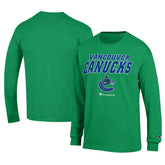 Vancouver Canucks Champion Long-Sleeve Jersey T-Shirt Green