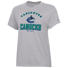 Vancouver Canucks Champion Women's Core T-Shirt Heather Gray