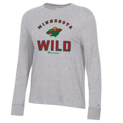 Minnesota Wild Champion Women's Core Long Sleeve T-Shirt Heather Gray