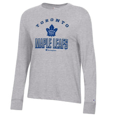 Toronto Maple Leafs Champion Women's Core Long Sleeve T-Shirt Heather Gray