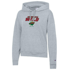Minnesota Wild Champion Women's Powerblend Fleece Pullover Hoodie Gray