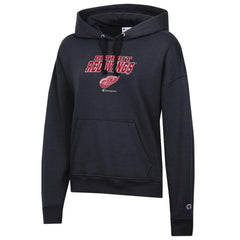 Detroit Red Wings Champion Women's Powerblend Fleece Pullover Hoodie Black