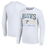 St. Louis Blues Starter Retro Graphic Long Sleeve Crew T-Shirt White