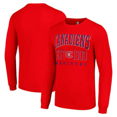Montreal Canadiens Starter Retro Graphic Long Sleeve Crew T-Shirt Red