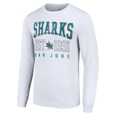 San Jose Sharks Starter Logo Graphic Long Sleeve T-Shirt White