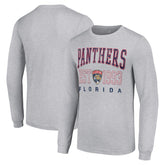 Florida Panthers Starter Logo Graphic Long Sleeve T-Shirt Heather Gray