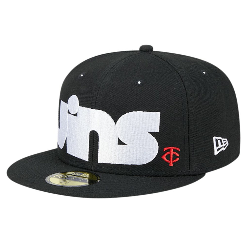 Minnesota Twins Checkered Undervisor 59FIFTY Fitted Hat Black | New Era