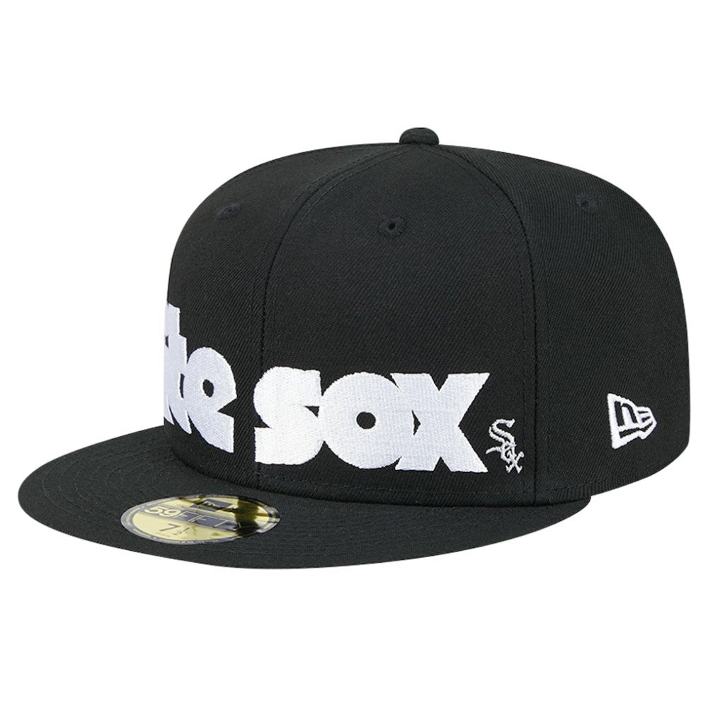 Chicago White Sox Checkered Undervisor 59FIFTY Fitted Hat Black | New Era