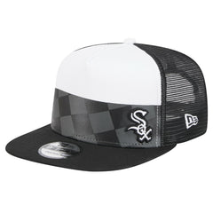 Chicago White Sox Checkmate Trucker 9FIFTY Snapback Hat Black | New Era