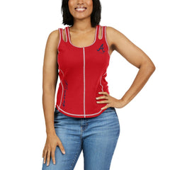 Atlanta Braves WEAR by Erin Andrews Women's Contrast Stitch Tank Top Red