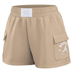 Atlanta Braves WEAR by Erin Andrews Women's Shorts Tan
