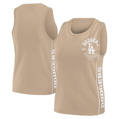 Los Angeles Dodgers WEAR by Erin Andrews Women's Tonal Tank Top Tan