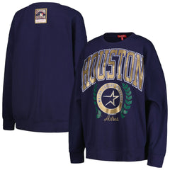 Houston Astros Women's Cooperstown Collection Logo Pullover Sweatshirt Navy | Mitchell & Ness