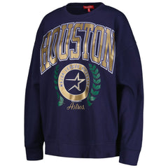 Houston Astros Women's Cooperstown Collection Logo Pullover Sweatshirt Navy | Mitchell & Ness