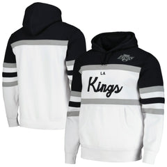 Los Angeles Kings Mitchell & Ness Head Coach Pullover Hoodie White/Black