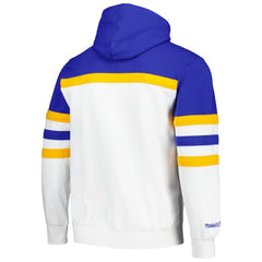 St. Louis Blues Mitchell & Ness Head Coach Pullover Hoodie White/Blue