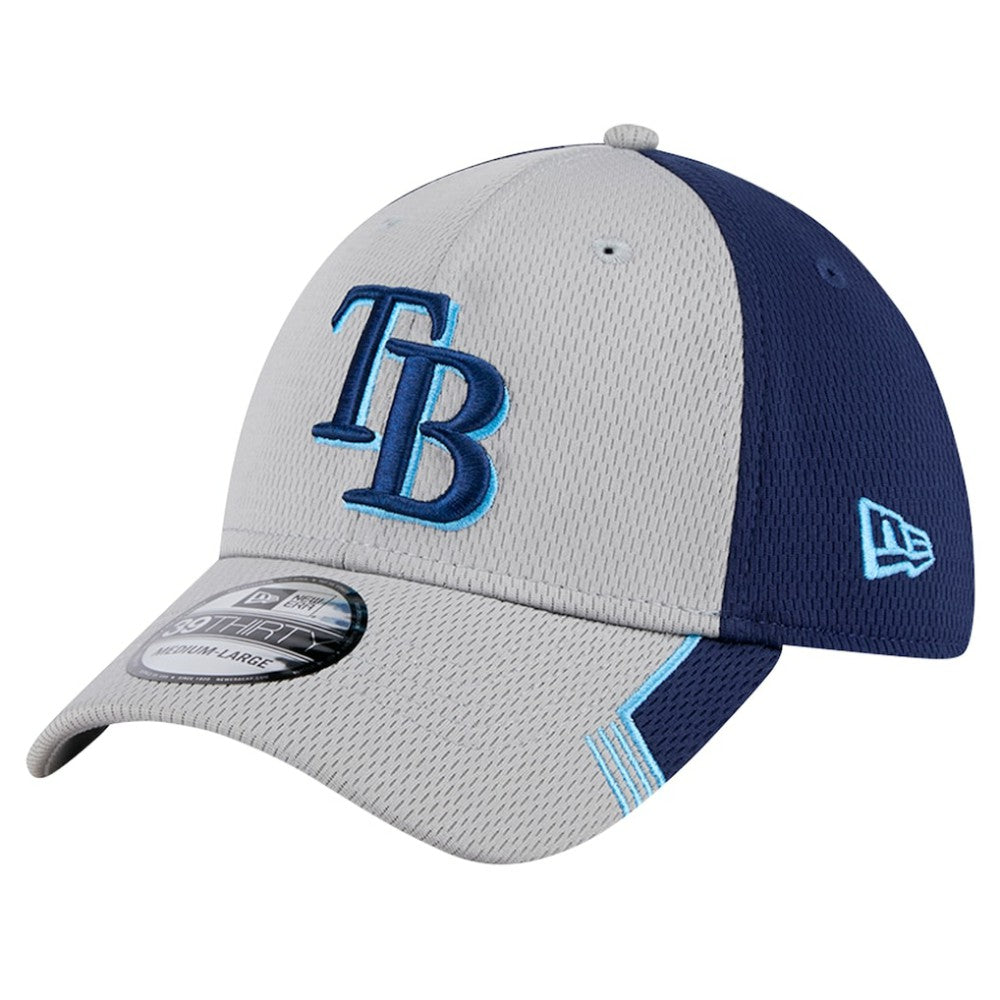 Tampa Bay Rays Visor Trim 39THIRTY Flex Hat Gray/Navy | New Era