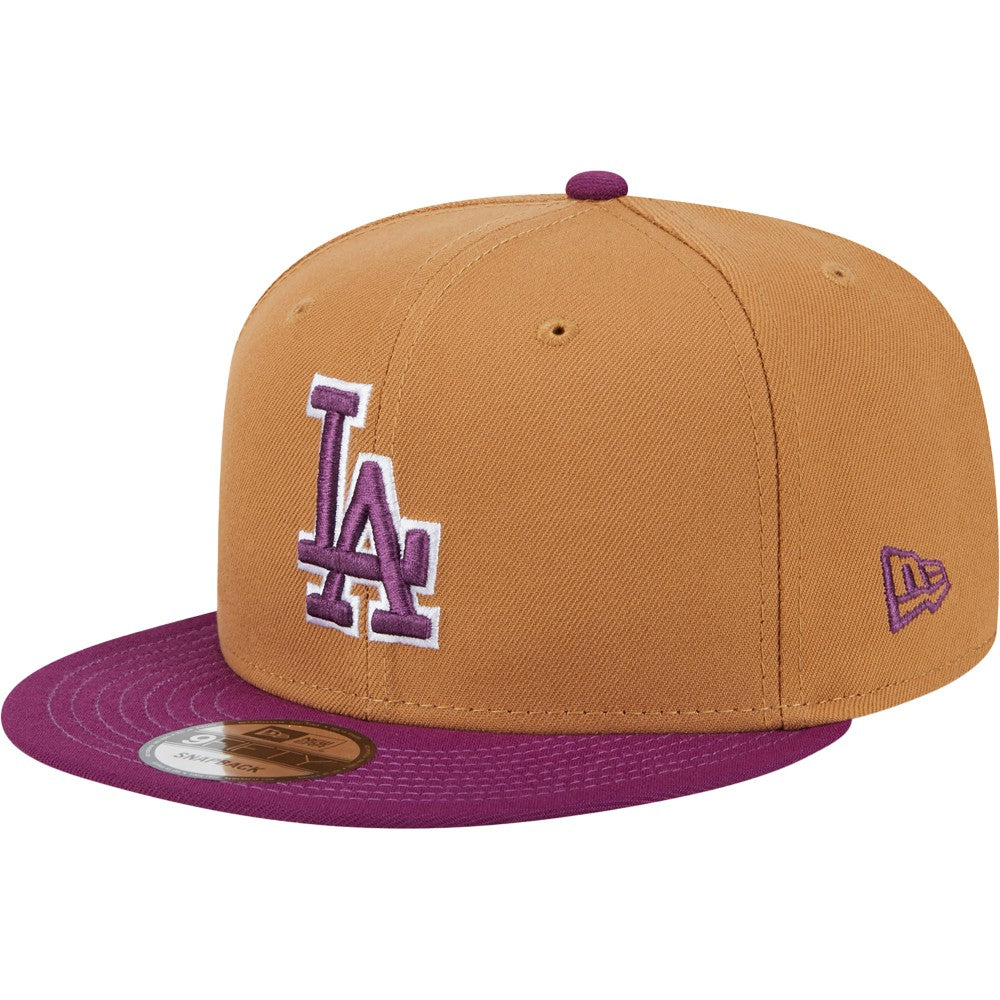 Los Angeles Dodgers Color Pack Two-Tone 9FIFTY Snapback Hat Brown/Purple | New Era