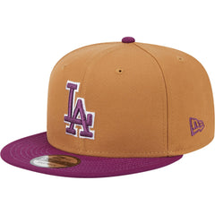 Los Angeles Dodgers Color Pack Two-Tone 9FIFTY Snapback Hat Brown/Purple | New Era