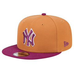 New York Yankees Color Pack Two-Tone 9FIFTY Snapback Hat Brown/Purple | New Era