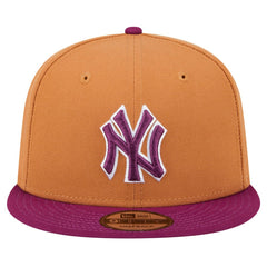 New York Yankees Color Pack Two-Tone 9FIFTY Snapback Hat Brown/Purple | New Era