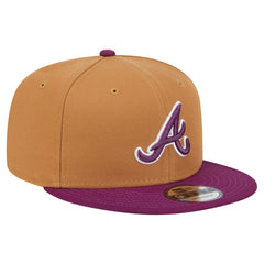 Atlanta Braves Color Pack Two-Tone 9FIFTY Snapback Hat Brown/Purple | New Era