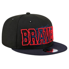 Atlanta Braves Splatter 9FIFTY Snapback Hat Black | New Era