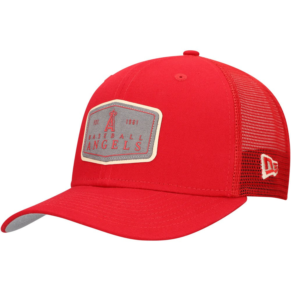 Los Angeles Angels Labeled 9SEVENTY Stretch-Snap Adjustable Hat Red | New Era