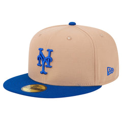 New York Mets 59FIFTY Fitted Hat Khaki | New Era