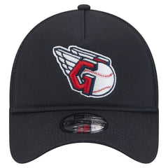 Cleveland Guardians 9FORTY A-Frame Trucker Adjustable Hat Navy | New Era