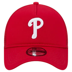 Philadelphia Phillies 9FORTY A-Frame Trucker Adjustable Hat Red | New Era