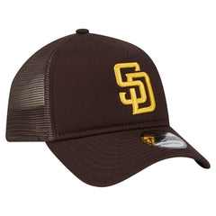 San Diego Padres 9FORTY A-Frame Trucker Adjustable Hat Brown | New Era