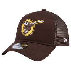 San Diego Padres 9FORTY A-Frame Trucker Adjustable Hat Brown | New Era