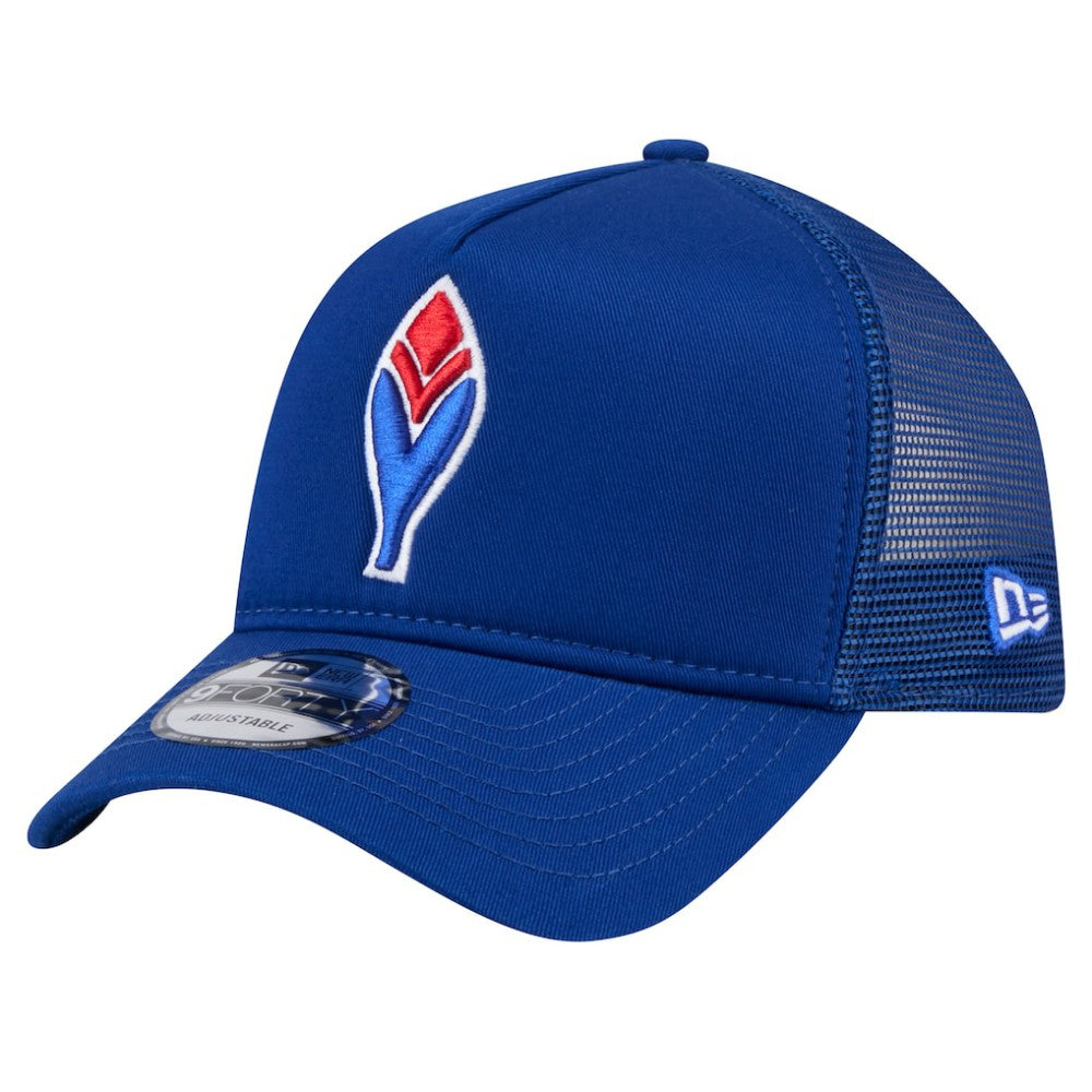 Atlanta Braves 9FORTY A-Frame Trucker Adjustable Hat Royal | New Era