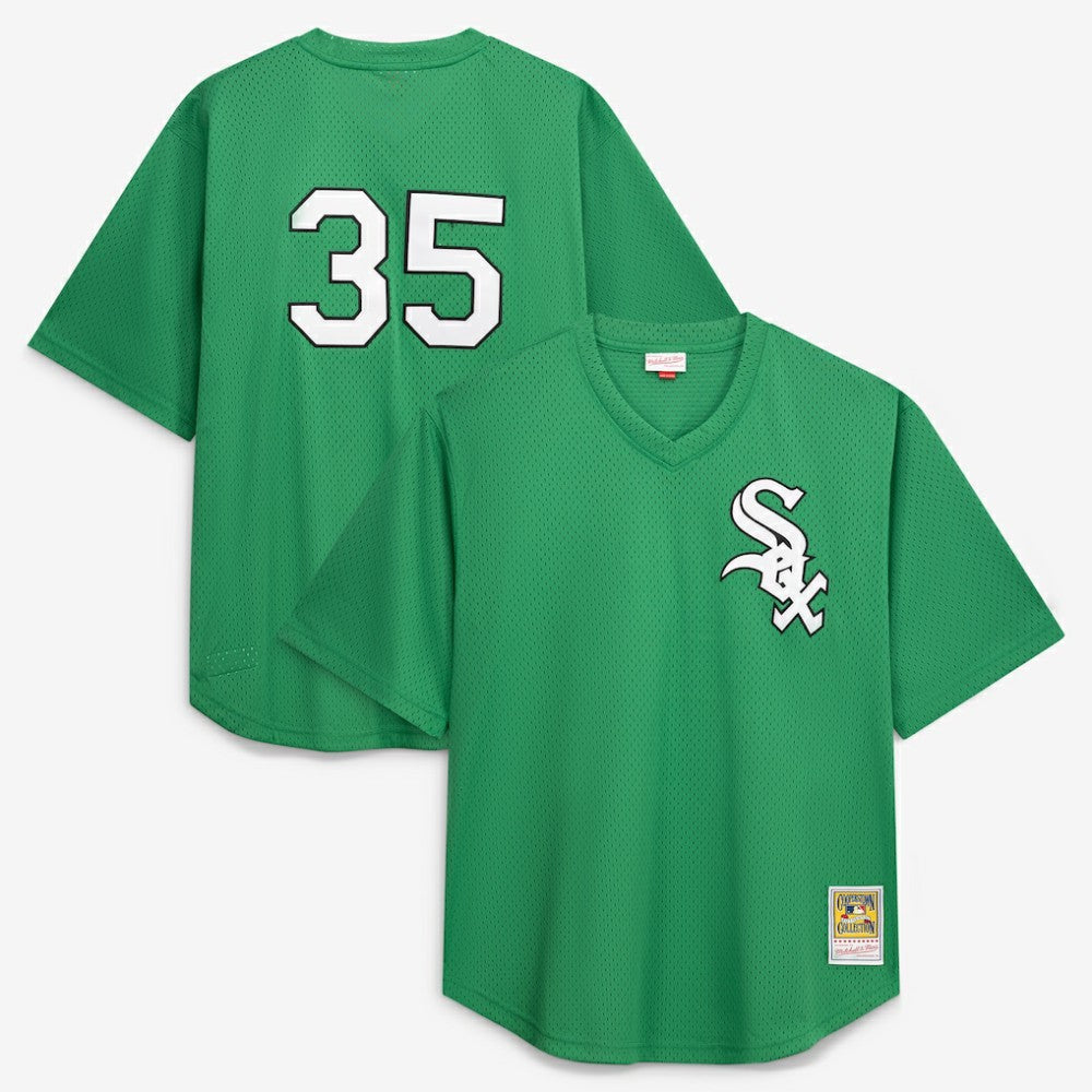 Frank Thomas Chicago White Sox Profile Big & Tall Cooperstown Collection Mesh Batting Practice Jersey - Kelly Green