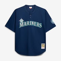 Seattle Mariners Big & Tall Cooperstown Collection Mesh Batting Practice Jersey - Navy