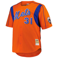 Mike Piazza New York Mets Big & Tall Cooperstown Mesh Batting Practice Jersey - Orange