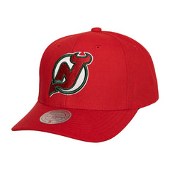 New Jersey Devils Mitchell & Ness Team Ground Pro Adjustable Hat Red