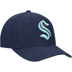 Seattle Kraken Mitchell & Ness Team Ground Pro Adjustable Hat Deep Sea Blue